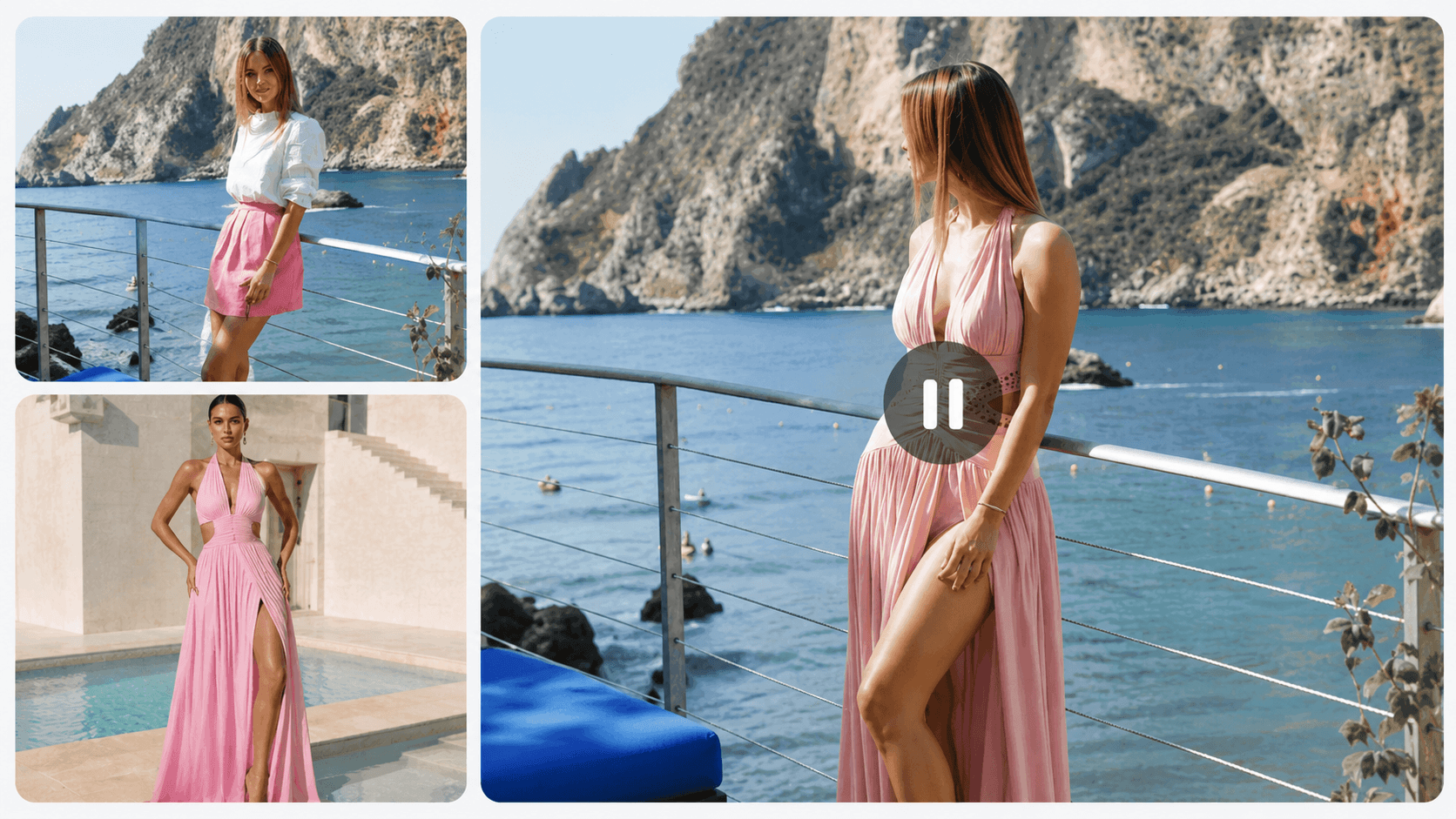 A comprehensive infographic titled "STYLE3D AI: THE ECOMMERCE IMAGE POWERHOUSE," showing a workflow from "Before" raw photos to "After" high-quality, listing-ready, and video-ready marketing content generated by an AI engine that processes fabric, textures, and lighting.