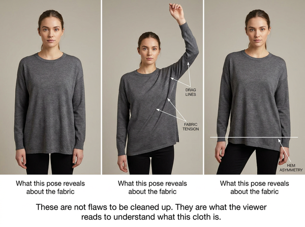 Change Pose: What Moving the Model Does to the Garment