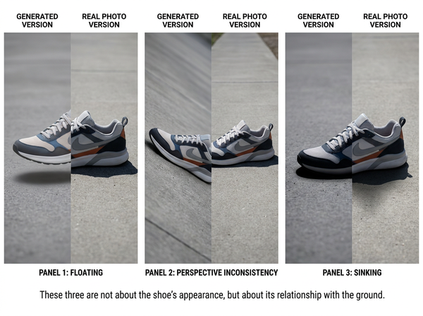 Shoes on a Model: Why Footwear Images Fail Differently