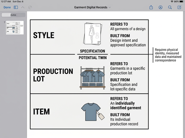 What a Garment Digital Twin Would Actually Have to Contain